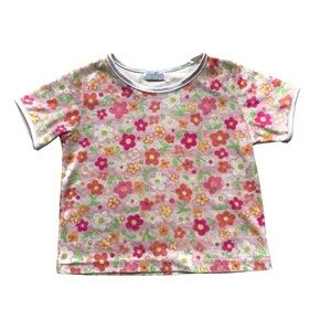 Vintage Y2K CoolWear Kids Velvet Floral Top 6X
